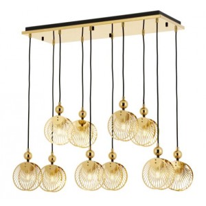 METAL MATERIAL GOLD CHROME AND BLACK CHANDELIER 30 x 85 CM LOAD: 90 CM